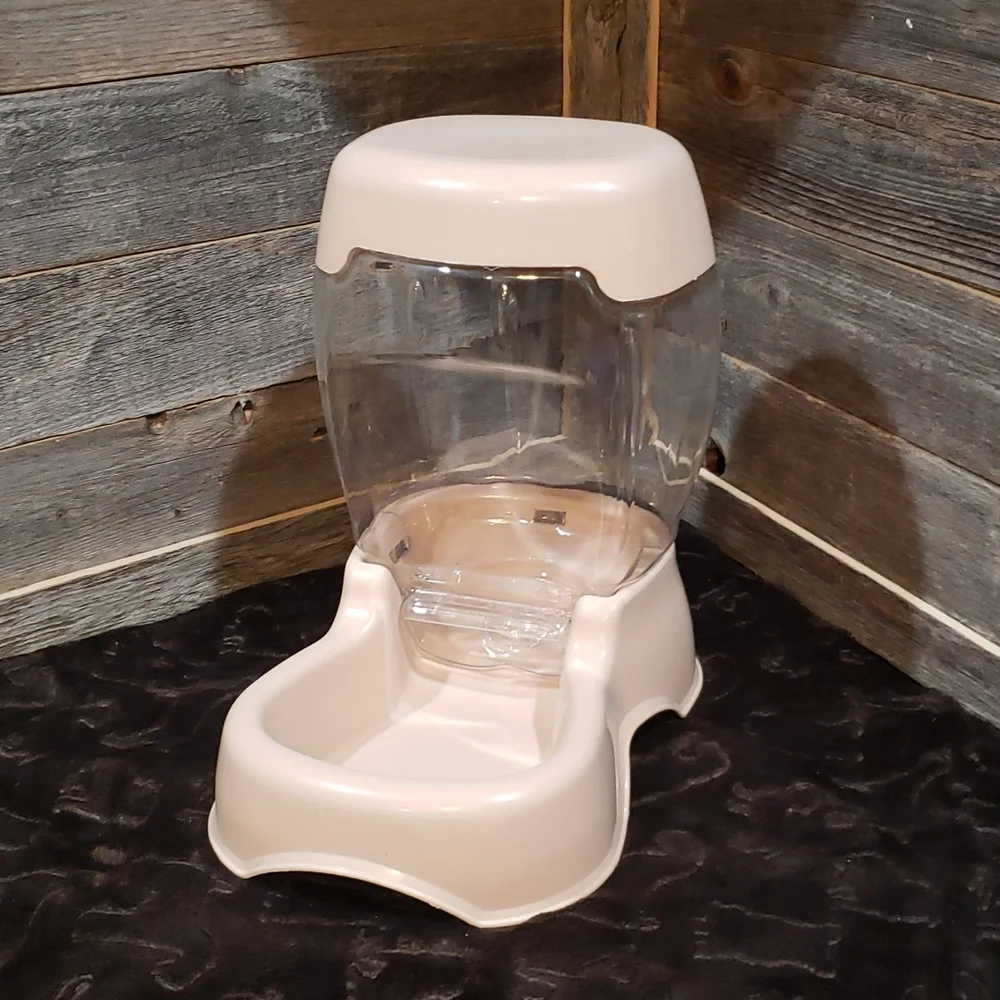 Petmate pet cafe Automatic Feeder Tan 48 is size